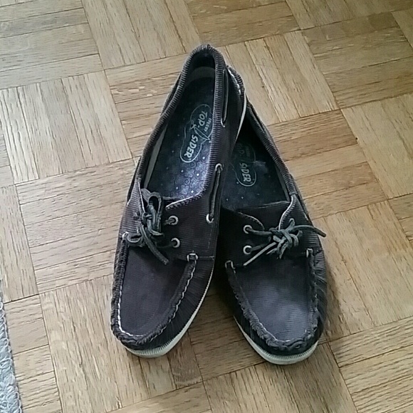 Sperry Chocolate Brown Corduroy Top-siders - Picture 1 of 3